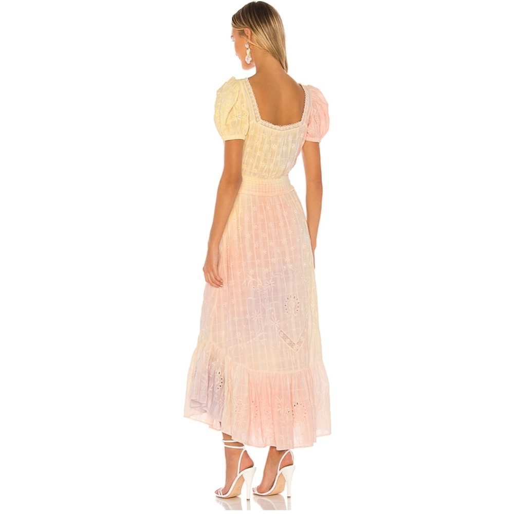 Loveshackfancy Begonia Multicolored Long Dress Med - image 2